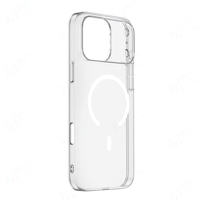 Apple iPhone 17 Pro Kılıf IC Çipli M-Safe Şarj Özellikli Şeffaf Kamera Çerçeveli Zore Toledo Kapak