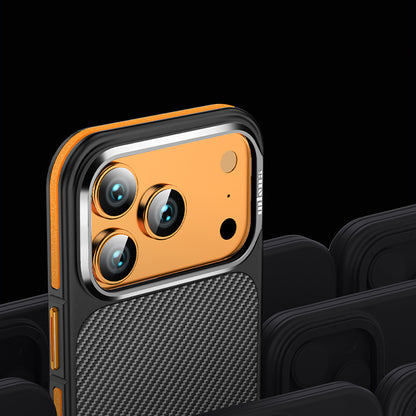 iPhone 17 Pro Kılıf Karbon Fiber Görünümlü Wlons Marin Kapak