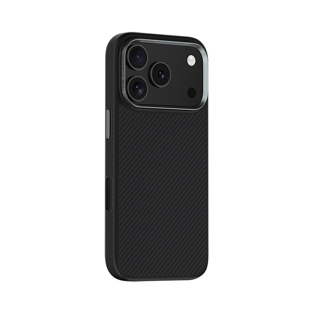iPhone 17 Pro Kılıf Karbon Fiber M-safe Şarj Özellikli Benks Hybrid ArmorPro 600D Kevlar Kapak
