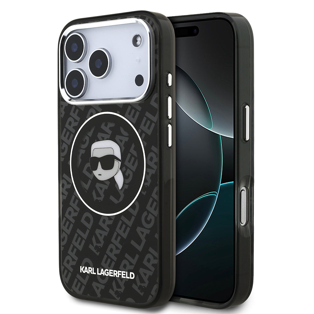 iPhone 17 Pro Kılıf Karl Lagerfeld Orjinal Lisanslı IML Baskılı KL Heads Kapak