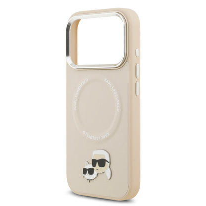 iPhone 17 Pro Kılıf Karl Lagerfeld Orjinal Lisanslı M-safe Şarj Özellikli Metal Kamera ve Buton Tasarımlı K&C PU Deri Kapak