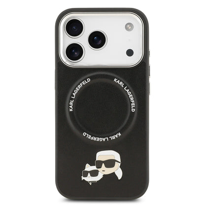 iPhone 17 Pro Kılıf Karl Lagerfeld Orjinal Lisanslı M-safe Şarj Özellikli Metal Kamera ve Buton Tasarımlı K&C PU Deri Kapak