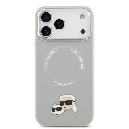 iPhone 17 Pro Kılıf Karl Lagerfeld Orjinal Lisanslı M-safe Şarj Özellikli Metal Kamera ve Buton Tasarımlı K&C PU Deri Kapak