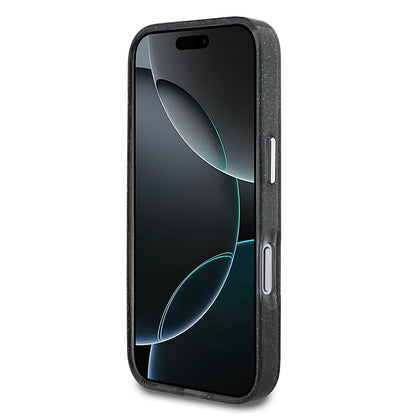 iPhone 17 Pro Kılıf Karl Lagerfeld Orjinal Lisanslı Parlayan Simli Karl & Choupette Sketch Logo Kapak