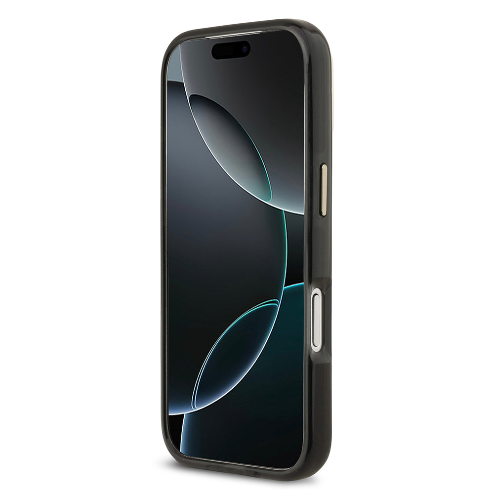 iPhone 17 Pro Kılıf Lacoste Orjinal Lisanslı M-safe Şarj Özellikli Gold Timsah Logolu Buzlu Kapak