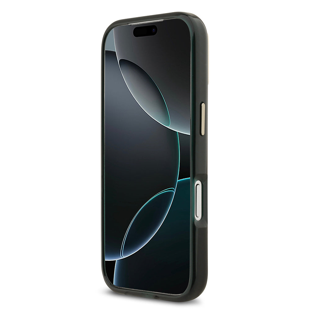 iPhone 17 Pro Kılıf Lacoste Orjinal Lisanslı M-safe Şarj Özellikli Gold Timsah Logolu Buzlu Kapak