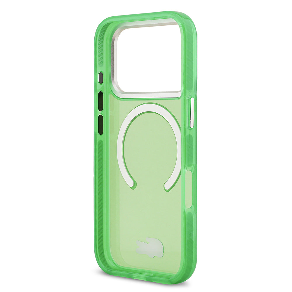 iPhone 17 Pro Kılıf Lacoste Orjinal Lisanslı M-safe Şarj Özellikli İkonik Timsah Logolu Buzlu Kapak