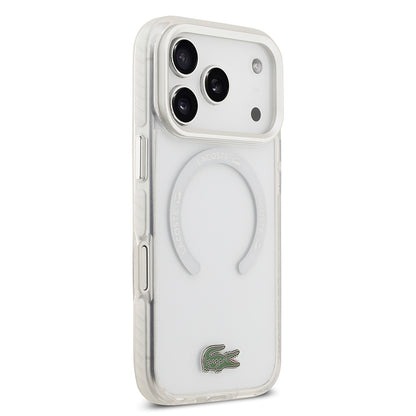 iPhone 17 Pro Kılıf Lacoste Orjinal Lisanslı M-safe Şarj Özellikli İkonik Timsah Logolu Buzlu Kapak