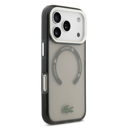 iPhone 17 Pro Kılıf Lacoste Orjinal Lisanslı M-safe Şarj Özellikli İkonik Timsah Logolu Buzlu Kapak