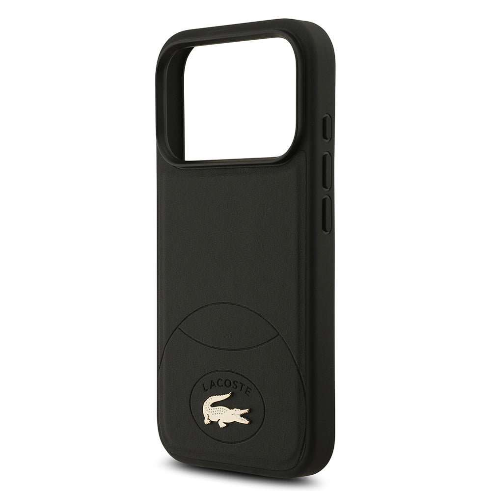 iPhone 17 Pro Kılıf Lacoste Orjinal Lisanslı M-safe Şarj Özellikli PU Deri Tasarımlı Metal Logolu Kapak