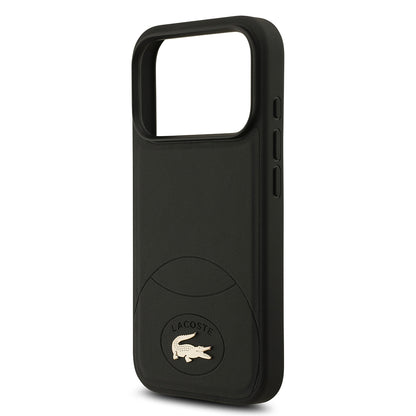 iPhone 17 Pro Kılıf Lacoste Orjinal Lisanslı M-safe Şarj Özellikli PU Deri Tasarımlı Metal Logolu Kapak