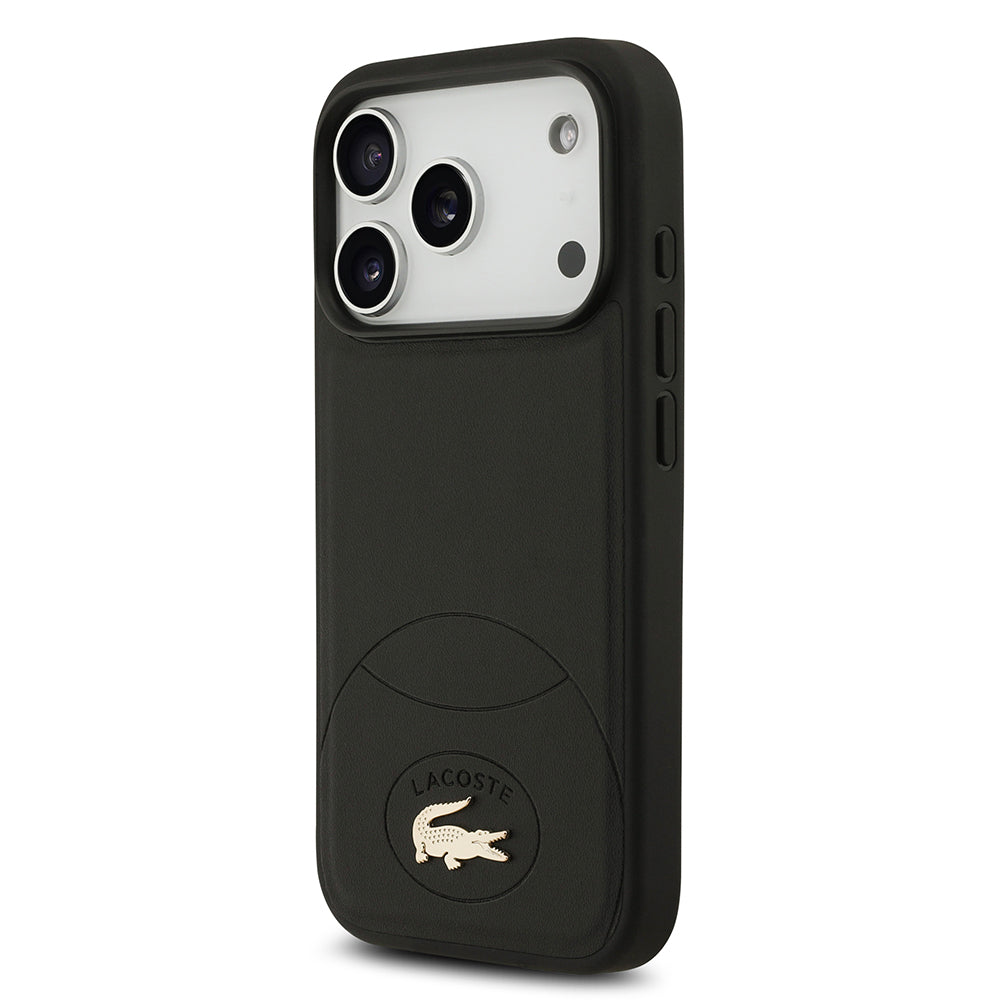 iPhone 17 Pro Kılıf Lacoste Orjinal Lisanslı M-safe Şarj Özellikli PU Deri Tasarımlı Metal Logolu Kapak