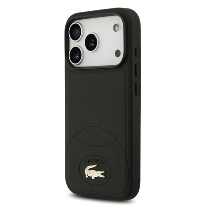 iPhone 17 Pro Kılıf Lacoste Orjinal Lisanslı M-safe Şarj Özellikli PU Deri Tasarımlı Metal Logolu Kapak