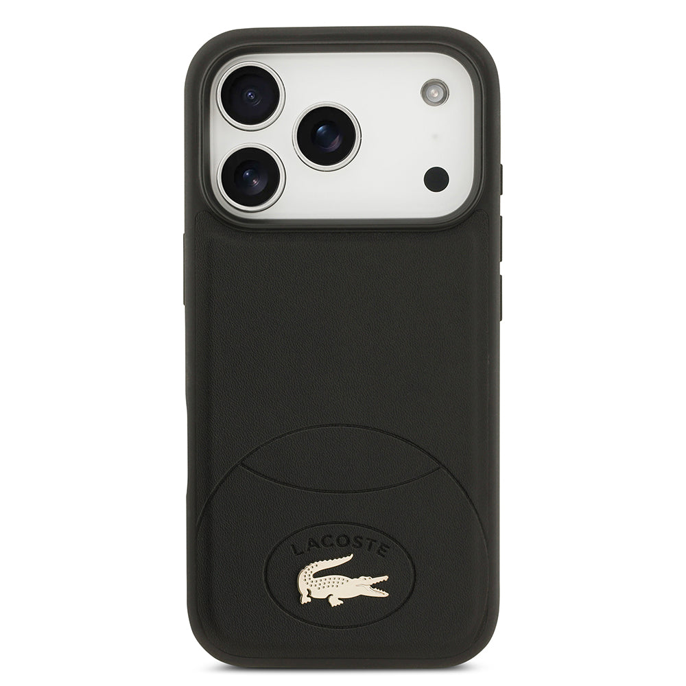 iPhone 17 Pro Kılıf Lacoste Orjinal Lisanslı M-safe Şarj Özellikli PU Deri Tasarımlı Metal Logolu Kapak