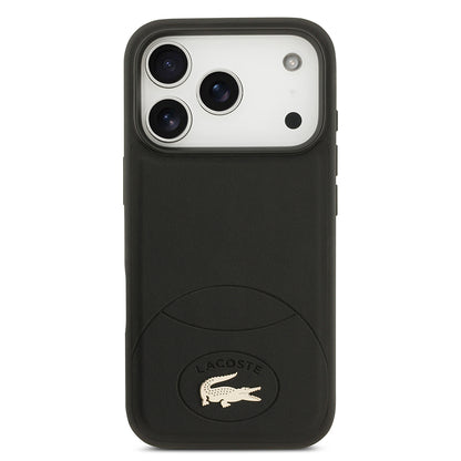 iPhone 17 Pro Kılıf Lacoste Orjinal Lisanslı M-safe Şarj Özellikli PU Deri Tasarımlı Metal Logolu Kapak