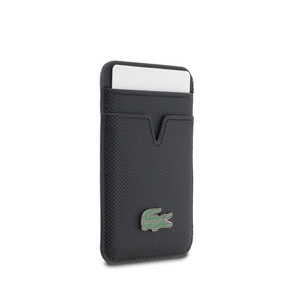 iPhone 17 Pro Kılıf Lacoste Orjinal Lisanslı M-safe Şarj Özellikli PU Pike Desenli Metal Logolu Kartlıklı Kapak