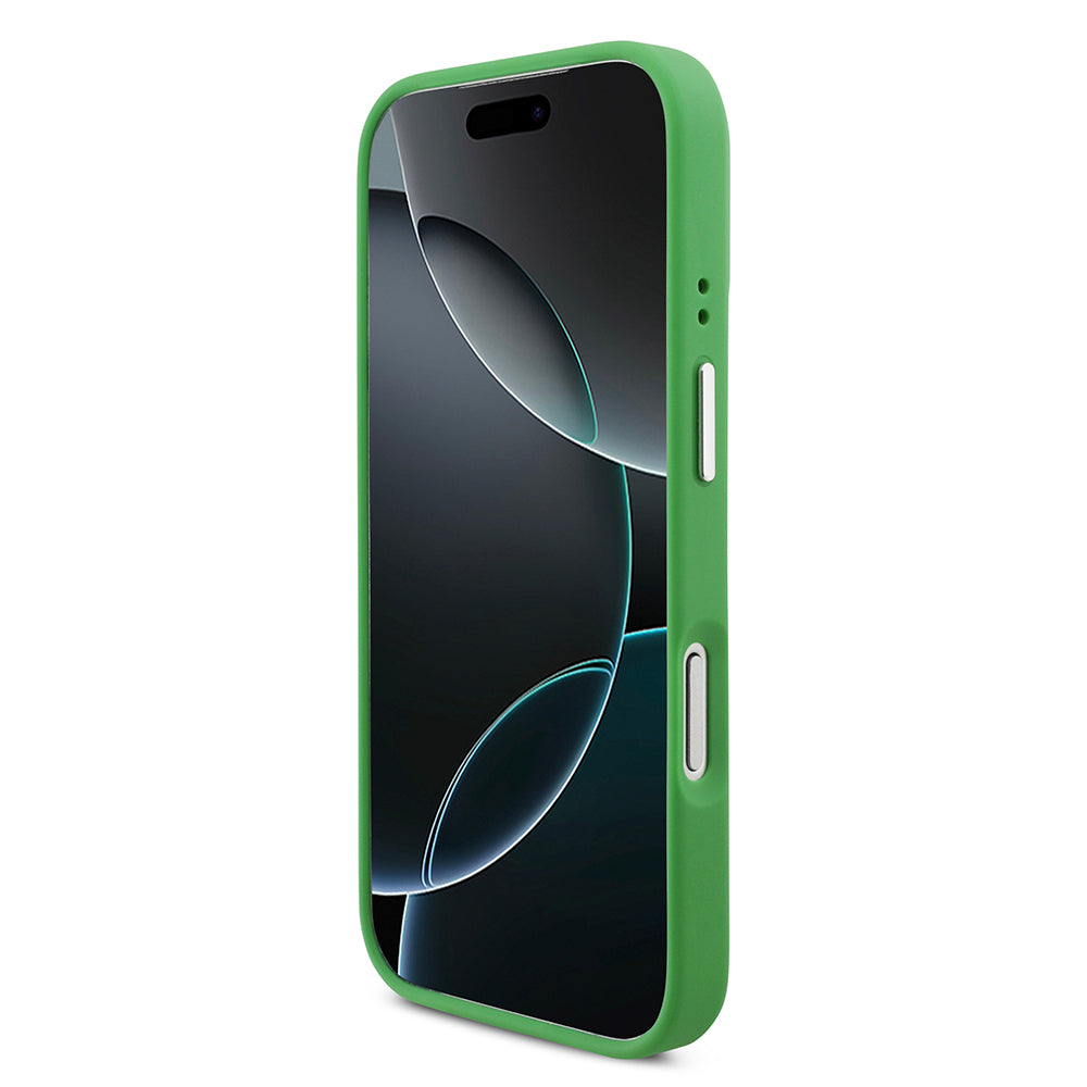 iPhone 17 Pro Kılıf Lacoste Orjinal Lisanslı M-safe Şarj Özellikli PU Pike Desenli Standlı Metal Logolu Kapak