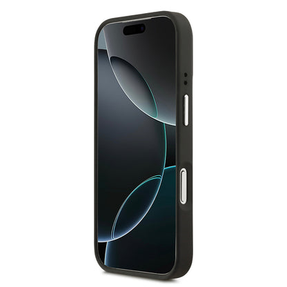 iPhone 17 Pro Kılıf Lacoste Orjinal Lisanslı M-safe Şarj Özellikli PU Pike Desenli Standlı Metal Logolu Kapak