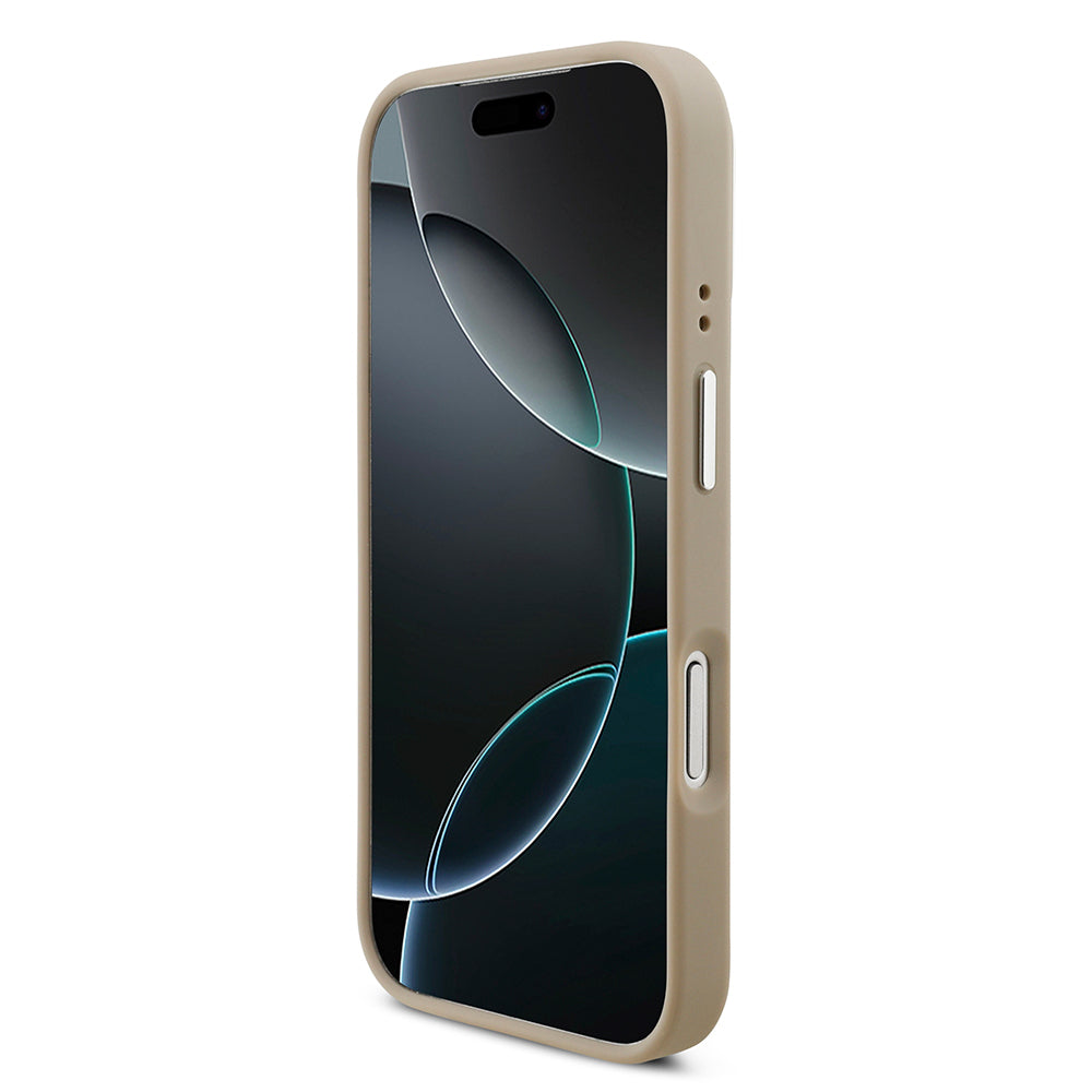 iPhone 17 Pro Kılıf Lacoste Orjinal Lisanslı M-safe Şarj Özellikli PU Pike Desenli Standlı Metal Logolu Kapak