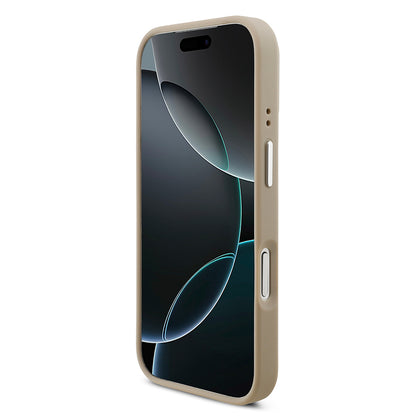 iPhone 17 Pro Kılıf Lacoste Orjinal Lisanslı M-safe Şarj Özellikli PU Pike Desenli Standlı Metal Logolu Kapak