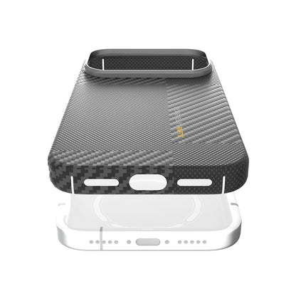 iPhone 17 Pro Kılıf M-safe Şarj Özellikli 600D Metal Kamera Çerçeveli Raptic Aramid Fiber Geotik Serisi Kapak