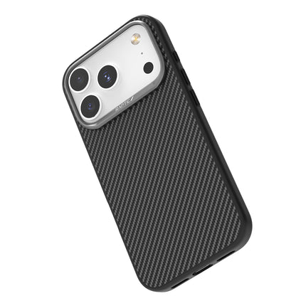 iPhone 17 Pro Kılıf M-safe Şarj Özellikli 600D Metal Kamera Çerçeveli Raptic Aramid Fiber Serisi Kapak