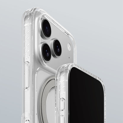 iPhone 17 Pro Kılıf M-Safe Şarj Özellikli Airbag Tasarımlı Standlı AmazingThing Titan Pro MagSpin Kapak