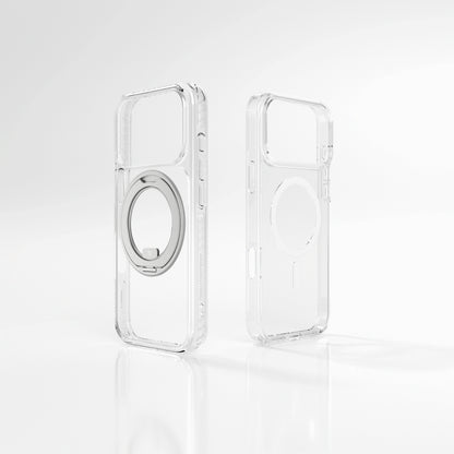iPhone 17 Pro Kılıf M-Safe Şarj Özellikli Airbag Tasarımlı Standlı AmazingThing Titan Pro MagSpin Kapak
