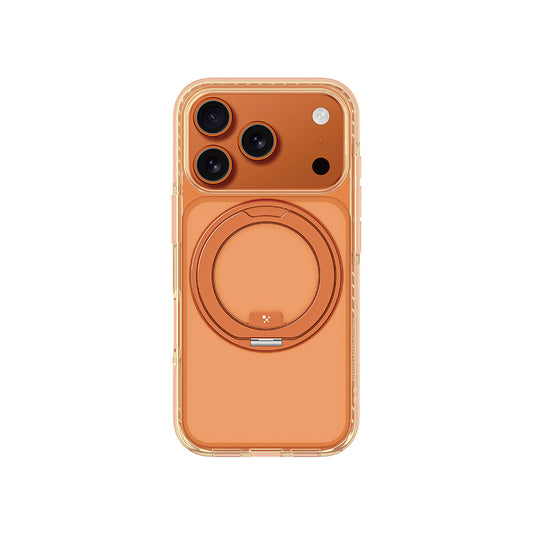 iPhone 17 Pro Kılıf M-Safe Şarj Özellikli Airbag Tasarımlı Standlı AmazingThing Titan Pro MagSpin Kapak