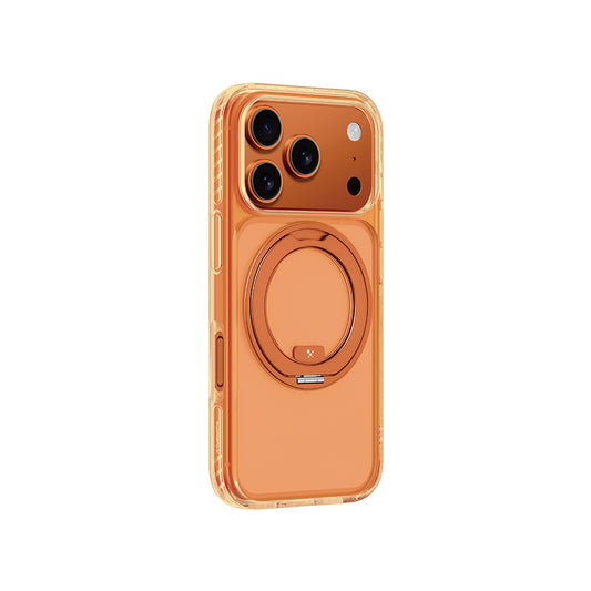 iPhone 17 Pro Kılıf M-Safe Şarj Özellikli Airbag Tasarımlı Standlı AmazingThing Titan Pro MagSpin Kapak