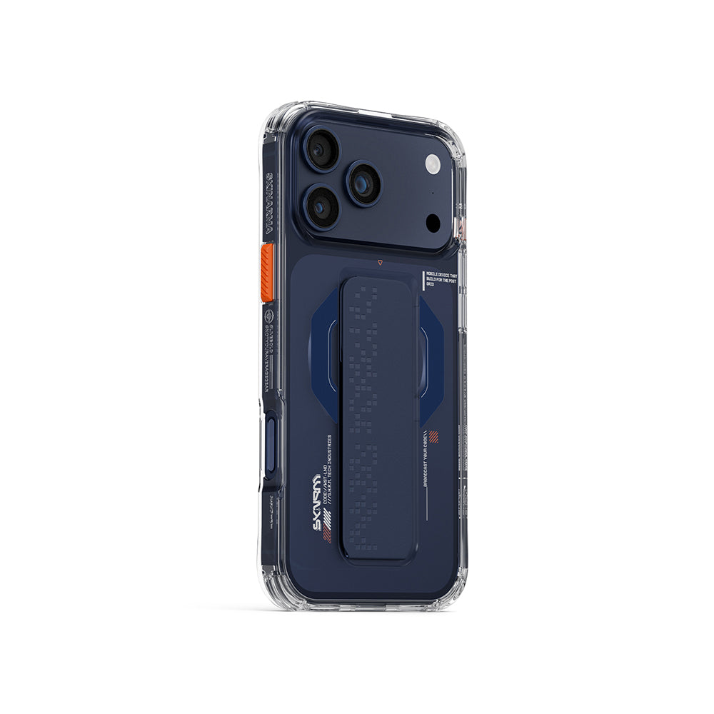 iPhone 17 Pro Kılıf M-Safe Şarj Özellikli Airbag Tasarımlı Standlı Skinarma Haxa Kapak