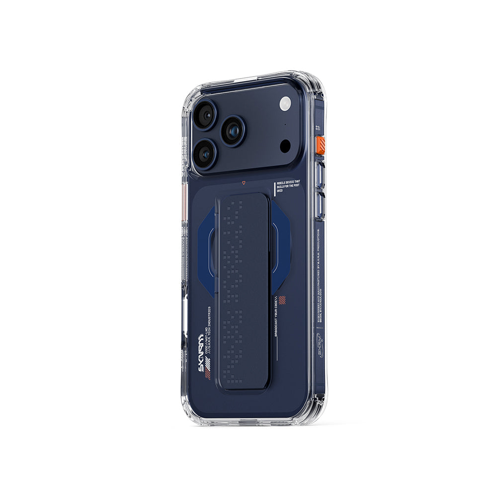 iPhone 17 Pro Kılıf M-Safe Şarj Özellikli Airbag Tasarımlı Standlı Skinarma Haxa Kapak