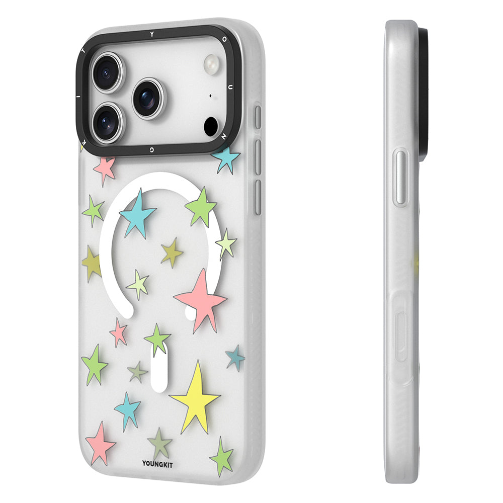 iPhone 17 Pro Kılıf M-Safe Şarj Özellikli Airbagli Çift Katmanlı Youngkit Sweathart Serisi Kapak