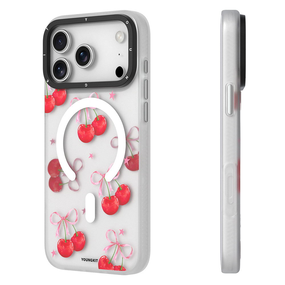 iPhone 17 Pro Kılıf M-Safe Şarj Özellikli Airbagli Çift Katmanlı Youngkit Sweathart Serisi Kapak