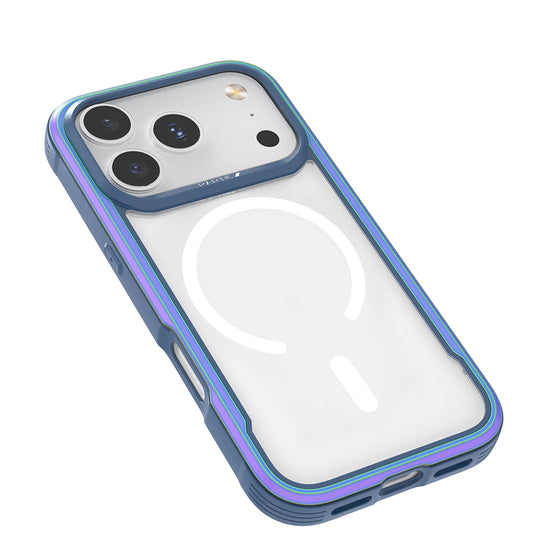 iPhone 17 Pro Kılıf M-safe Şarj Özellikli Airbagli Raptic Shield Serisi Şeffaf Arka Yüzey Kapak