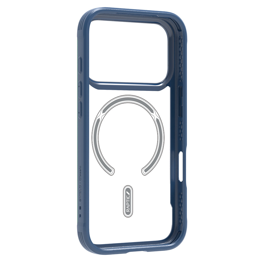 iPhone 17 Pro Kılıf M-safe Şarj Özellikli Airbagli Raptic Shield Serisi Şeffaf Arka Yüzey Kapak