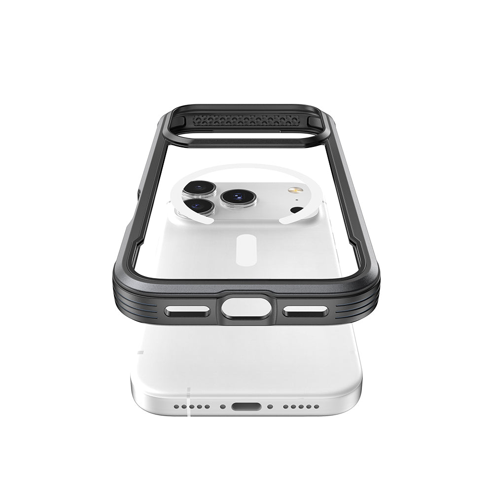 iPhone 17 Pro Kılıf M-safe Şarj Özellikli Airbagli Raptic Shield Serisi Şeffaf Arka Yüzey Kapak