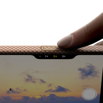 iPhone 17 Pro Kılıf M-safe Şarj Özellikli Aramid Fiber Pitaka Glints of Gold Ultra Slim Serisi Kapak