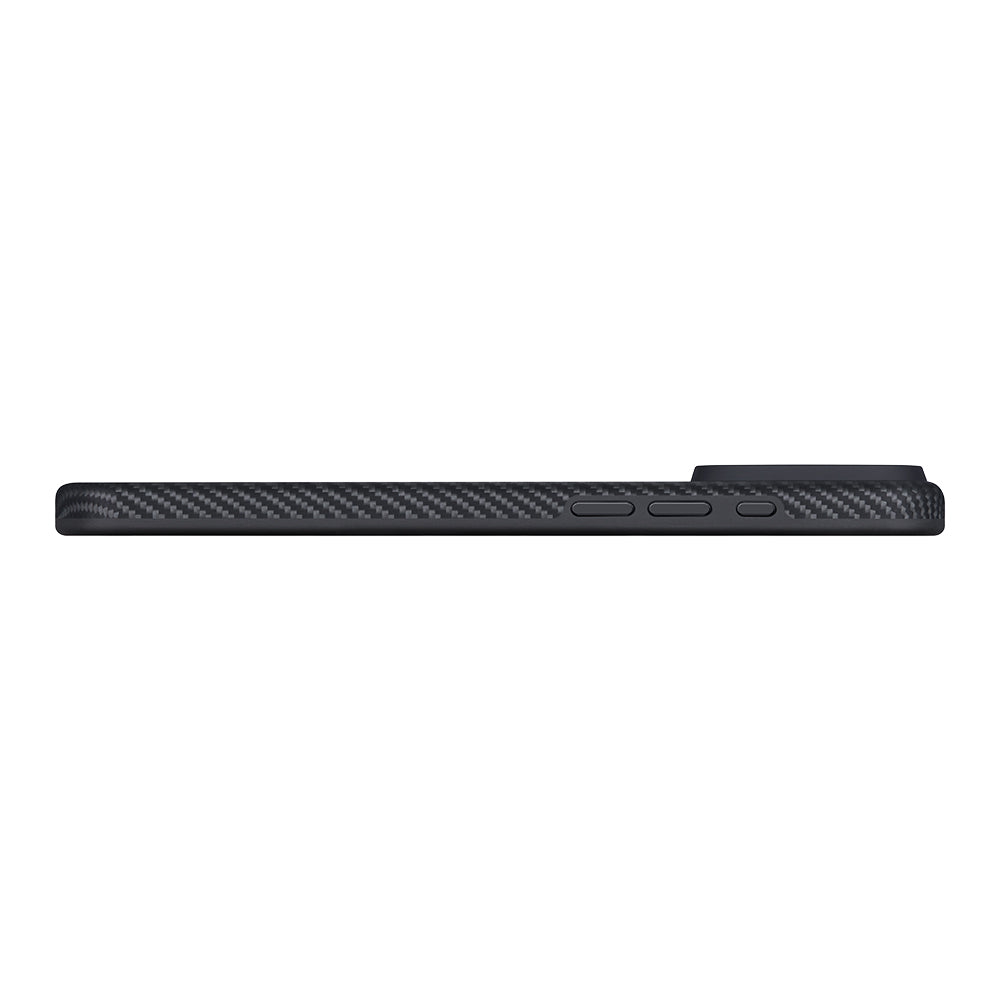 iPhone 17 Pro Kılıf M-safe Şarj Özellikli Aramid Fiber Pitaka Military-Grade Classic Serisi Black-Grey Twill Kapak