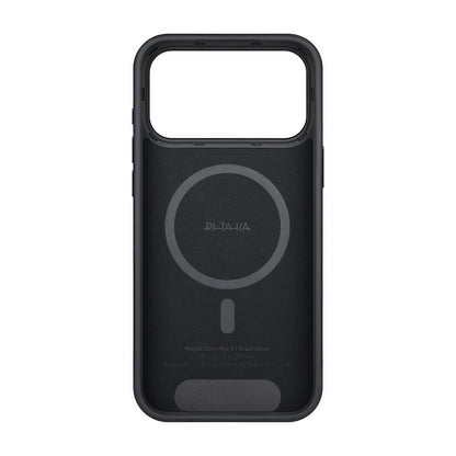 iPhone 17 Pro Kılıf M-safe Şarj Özellikli Aramid Fiber Pitaka Military-Grade Classic Serisi Black-Grey Twill Kapak