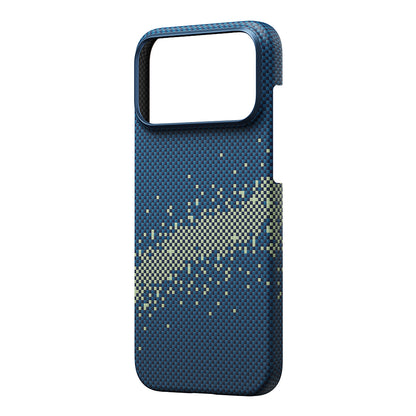 iPhone 17 Pro Kılıf M-safe Şarj Özellikli Aramid Fiber Pitaka Tactile Woven Starpeak Serisi Milky Way Galaxy Kapak