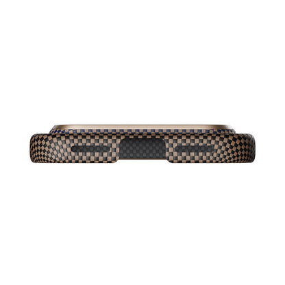 iPhone 17 Pro Kılıf M-safe Şarj Özellikli Aramid Fiber Pitaka Tactile Woven Sunset-Moonrise Serisi Kapak