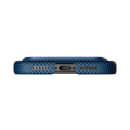 iPhone 17 Pro Kılıf M-safe Şarj Özellikli Aramid Fiber Pitaka Tactile Woven Sunset-Moonrise Serisi Kapak