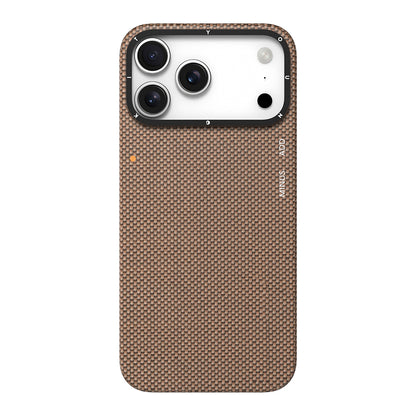 iPhone 17 Pro Kılıf M-safe Şarj Özellikli Aramid Fiber Youngkit 1500D Kevlar Extreme Wing Titanyum-Gold Serisi Kapak