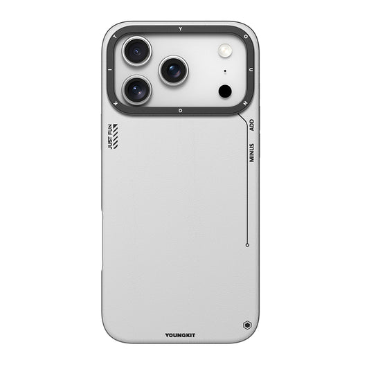 iPhone 17 Pro Kılıf M-safe Şarj Özellikli Basit Mat Deri Desenli Youngkit Tech Fashion Serisi Kapak