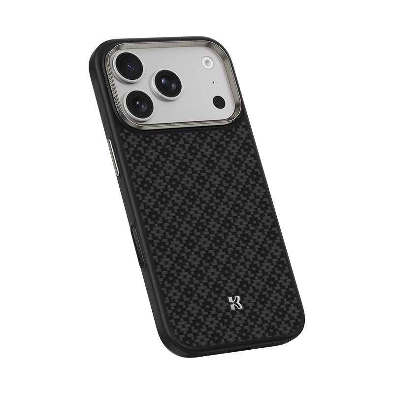Apple iPhone 17 Pro Kılıf M-Safe Şarj Özellikli Benks ArmorPro ArmorGrid Serisi Kevlar Kapak