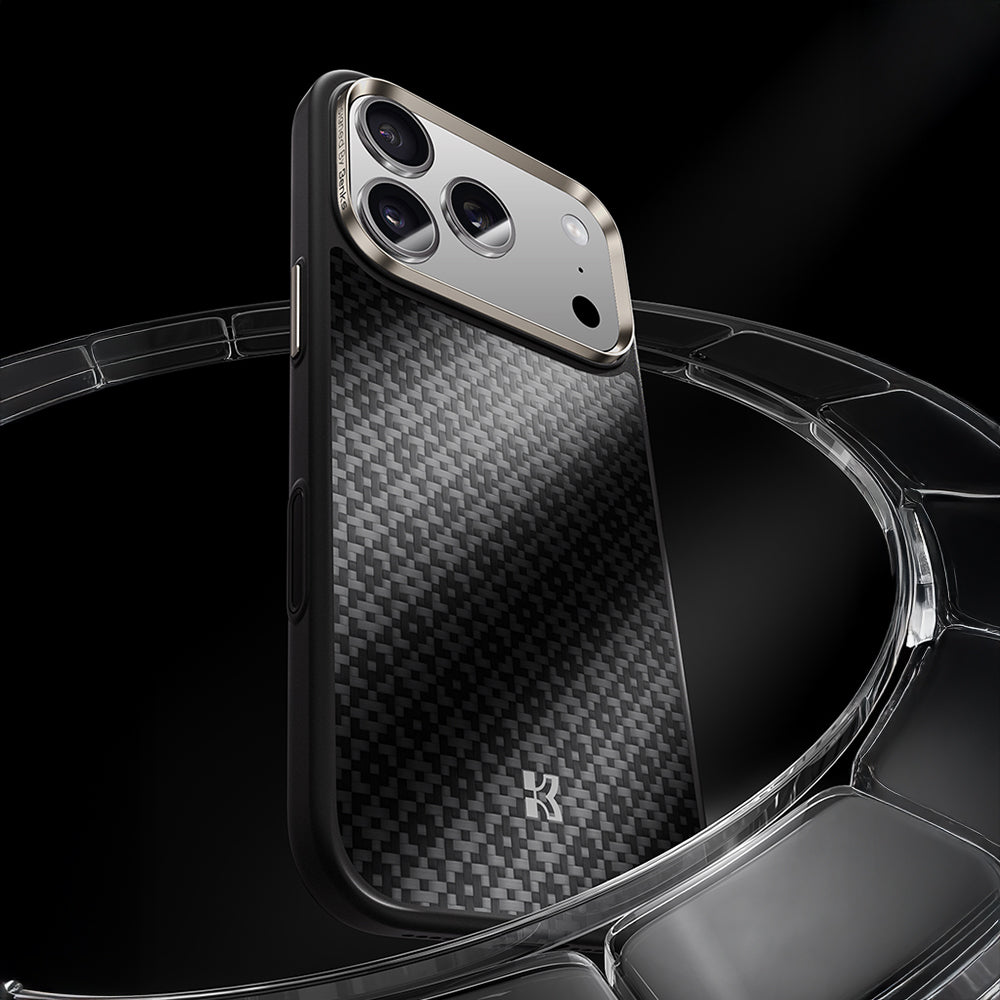 Apple iPhone 17 Pro Kılıf M-Safe Şarj Özellikli Benks ArmorPro ArmorGrid Serisi Kevlar Kapak