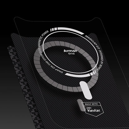 Apple iPhone 17 Pro Kılıf M-Safe Şarj Özellikli Benks ArmorPro ArmorGrid Serisi Kevlar Kapak