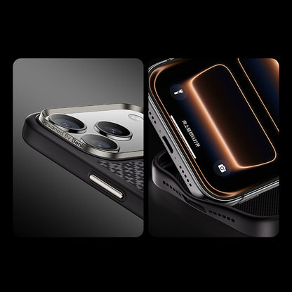 Apple iPhone 17 Pro Kılıf M-Safe Şarj Özellikli Benks ArmorPro ArmorGrid Serisi Kevlar Kapak