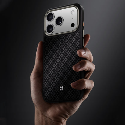 Apple iPhone 17 Pro Kılıf M-Safe Şarj Özellikli Benks ArmorPro ArmorGrid Serisi Kevlar Kapak